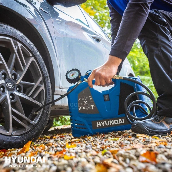 Hyundai Mini-compressor 55791, 1100 Watt, 180L/min, 8 Bar 8 Hyundai Mini-compressor 55791, 1100 Watt, 180L/min, 8 Bar - Afbeelding 6