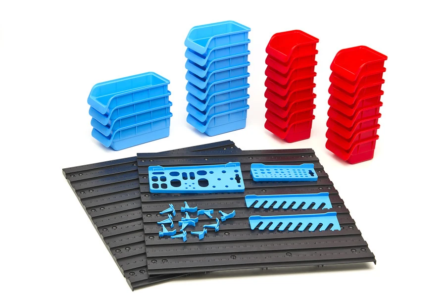 HBM Gereedschapswand Met Opbergrekken En Opbergbakken 43-delig 8 HBM Gereedschapswand Met Opbergrekken En Opbergbakken 43-delig - Afbeelding 6