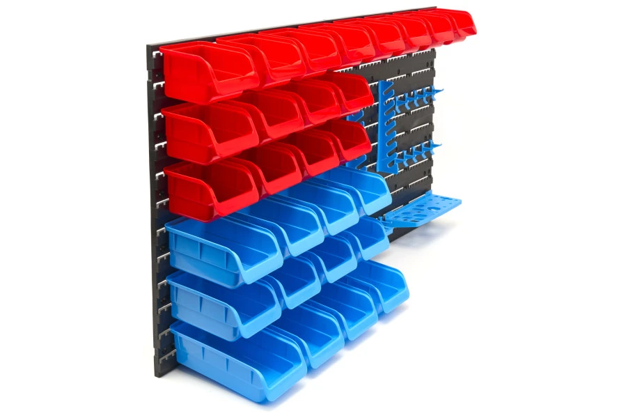 HBM Gereedschapswand Met Opbergrekken En Opbergbakken 43-delig 6 HBM Gereedschapswand Met Opbergrekken En Opbergbakken 43-delig - Afbeelding 4