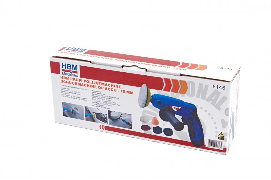 HBM Polijstmachine, Schuurmachine Op Accu 75 Mm 10,8 Volt 1,5 Ah Power10 21 HBM Polijstmachine, Schuurmachine Op Accu 75 Mm 10,8 Volt 1,5 Ah Power10 - Afbeelding 19