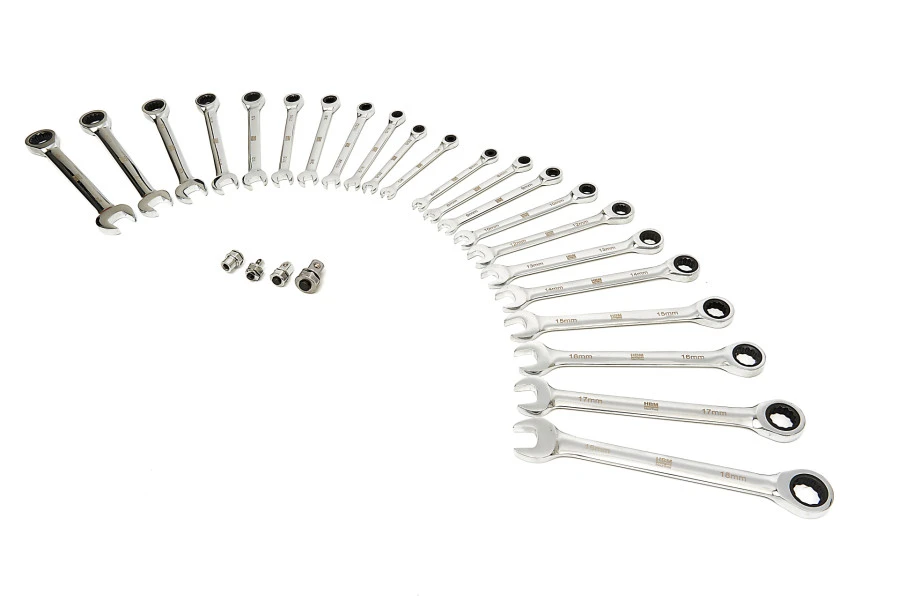 HBM Professionele Ring, Ratel, Steeksleutelset Metrische En Inch Maten 23-Delig 3 HBM Professionele Ring, Ratel, Steeksleutelset Metrische En Inch Maten 23-Delig