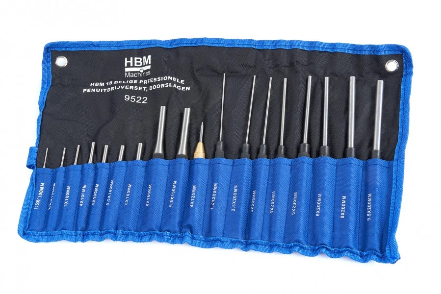 HBM 18 Delige Professionele Penuitdrijverset, Doorslagen 3 HBM 18 Delige Professionele Penuitdrijverset, Doorslagen