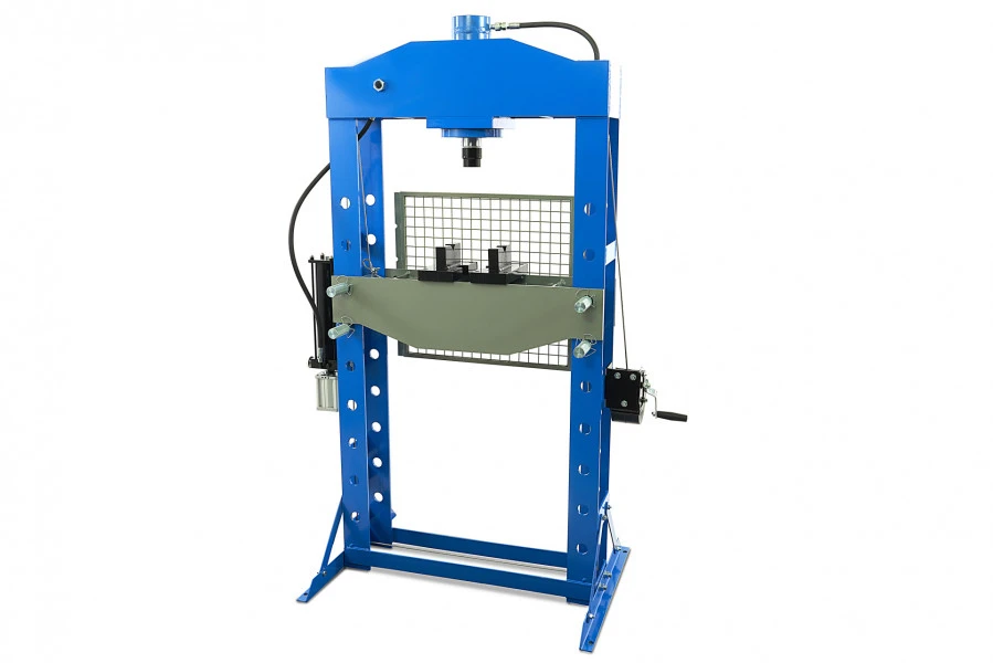 HBM 50 Ton Professionele Raamwerkpers, Werkplaatspers Met Veiligheidsrek 4 HBM 50 Ton Professionele Raamwerkpers, Werkplaatspers Met Veiligheidsrek - Afbeelding 2