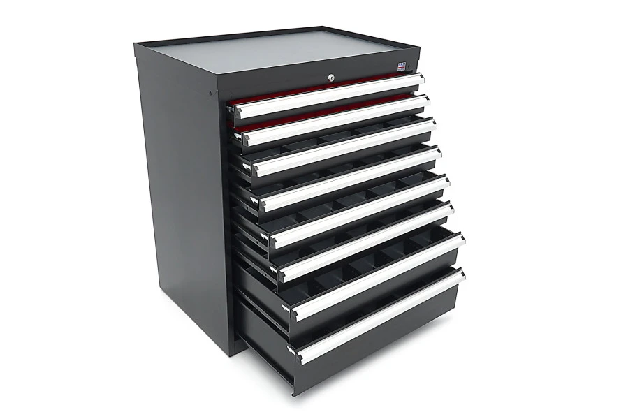 HBM 8 Laden Profi Gereedschapskast 88 X 58 X 100 Cm Zwart 6 HBM 8 Laden Profi Gereedschapskast 88 X 58 X 100 Cm Zwart - Afbeelding 4