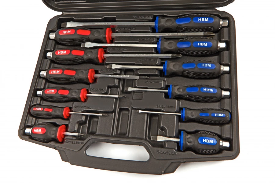HBM Slagvaste Schroevendraaierset 12 Delig 3 HBM Slagvaste Schroevendraaierset 12 Delig