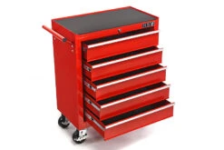 HBM Gereedschapswagen Met 5 Laden, 62 Cm, Rood