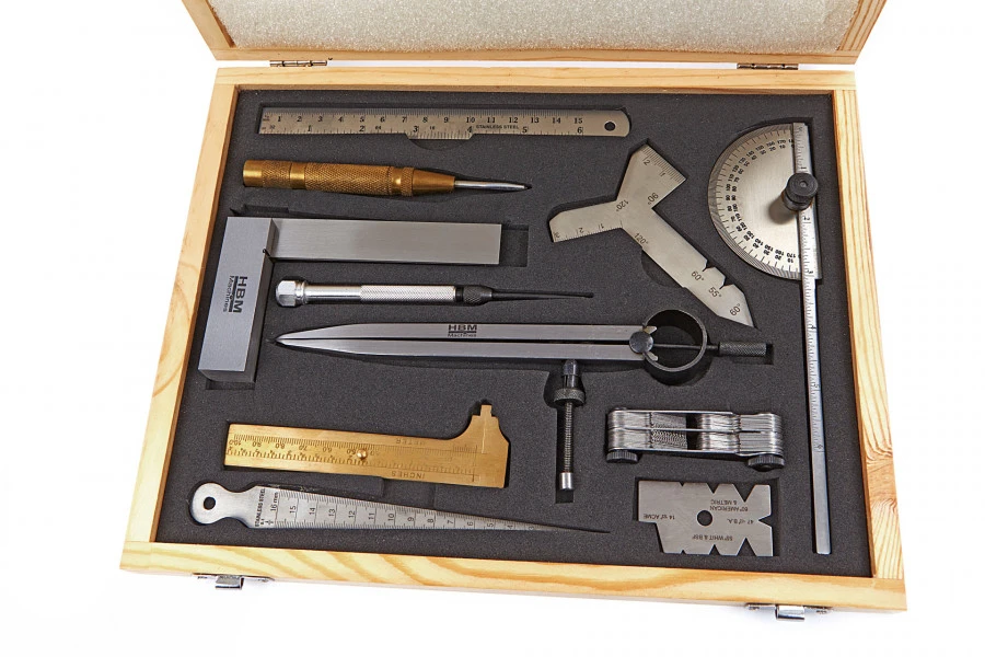 HBM 11 Delige Meetgereedschap En Aftekenset 3 HBM 11 Delige Meetgereedschap En Aftekenset
