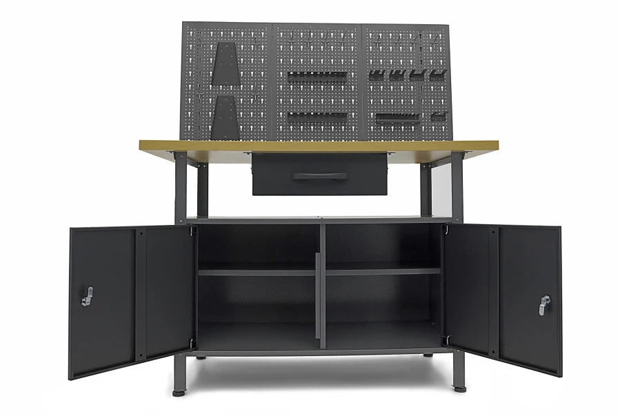 HBM Werkbank Met Deuren 120 X 60 X 145 Cm 7 HBM Werkbank Met Deuren 120 X 60 X 145 Cm - Afbeelding 5