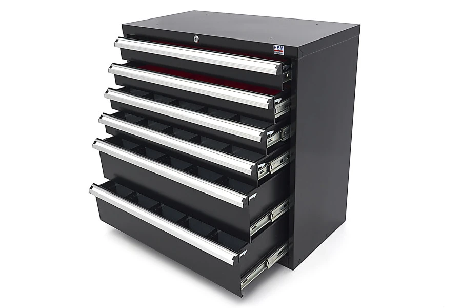 HBM 6 Laden Profi Gereedschapskast 90 X 45 X 90 Cm Zwart 5 HBM 6 Laden Profi Gereedschapskast 90 X 45 X 90 Cm Zwart - Afbeelding 3