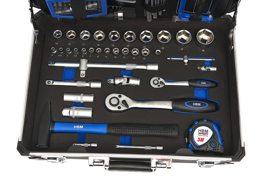 HBM Gereedschapskoffer, Gereedschapsset Met EVA Inlay 154-delig 8 HBM Gereedschapskoffer, Gereedschapsset Met EVA Inlay 154-delig - Afbeelding 6