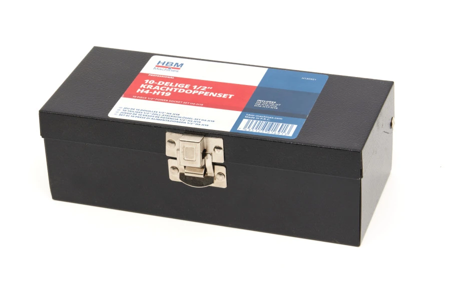 HBM Professionele 1/2 Inch Krachtdoppenset H4-H19 10-Delig 6 HBM Professionele 1/2 Inch Krachtdoppenset H4-H19 10-Delig - Afbeelding 4