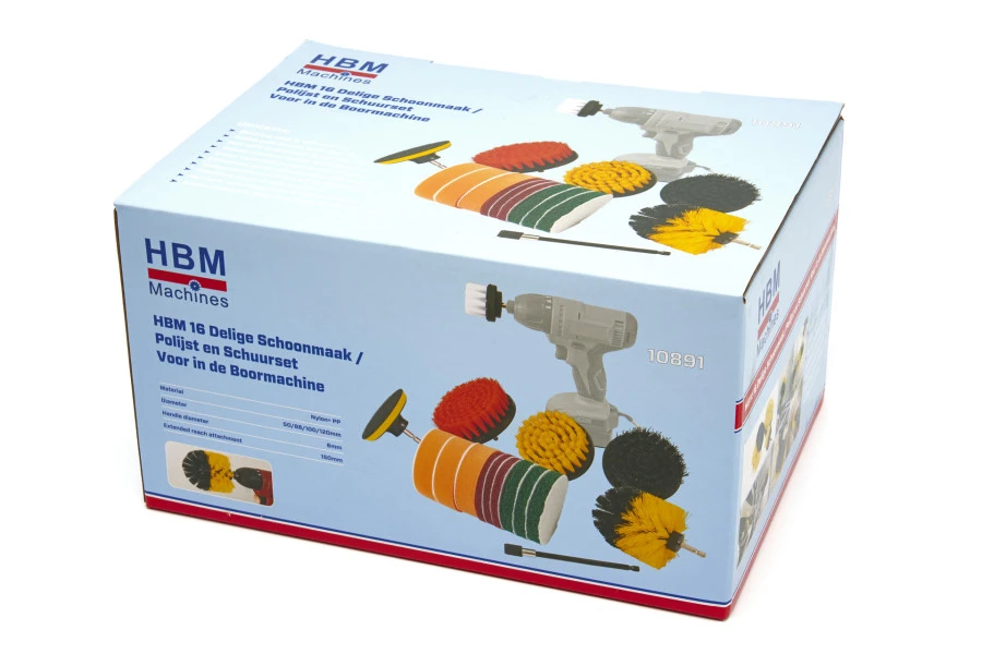 HBM 16 Delige Schoonmaak / Polijst En Schuurset Voor In De Boormachine 7 HBM 16 Delige Schoonmaak / Polijst En Schuurset Voor In De Boormachine - Afbeelding 5