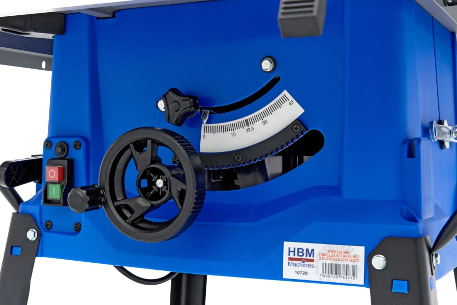 HBM 250 Mm. Cirkelzaagtafel Met 2 Zijtafels 2000 Watt 9 HBM 250 Mm. Cirkelzaagtafel Met 2 Zijtafels 2000 Watt - Afbeelding 7