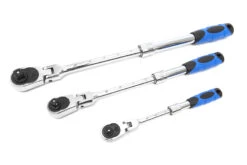 HBM 3 Delige Professionele Uitschuifbare Ratelset Met Kantelbare Koppen