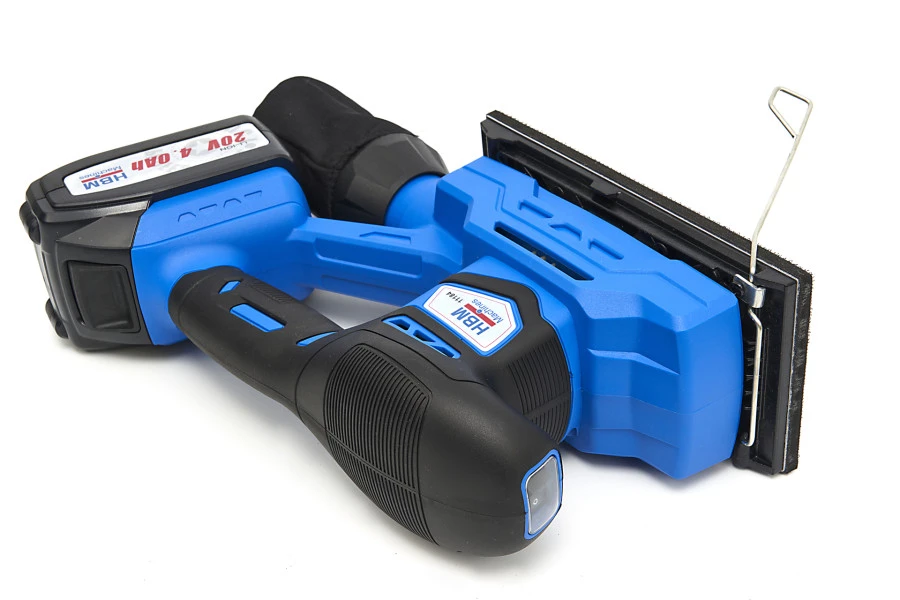 HBM Professionele 20 Volt 4,0AH Lion Vlakschuurmachine Inclusief 2 Lion Accu's En 15 Schuurvellen 8 HBM Professionele 20 Volt 4,0AH Lion Vlakschuurmachine Inclusief 2 Lion Accu's En 15 Schuurvellen - Afbeelding 6