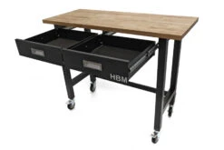 HBM Werkbank Met Massief Houten Blad, 2 Laden, Verrijdbaar, 122 Cm -Werkplaats Expert hbm 3071 7.jpg 1200x600 91de4ebc88