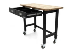 HBM Werkbank Met Massief Houten Blad, 2 Laden, Verrijdbaar, 122 Cm -Werkplaats Expert hbm 3072 8.jpg 1200x600 46c59ebc88