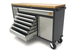 HBM Gereedschapswagen Met Houten Werkblad - 168 Cm - Grijs -Werkplaats Expert hbm 521 2.jpg 1200x600 fc156ebc88